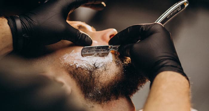 Straight razor shave
